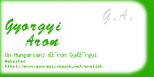 gyorgyi aron business card